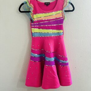 Nickelodeon Jojo's Closet Pink Sequin Dress Size 7/8